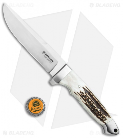 Boker Vollintegral XL 2.0 Fixed Blade Knife Stag Horn (5.8" Satin)  125638