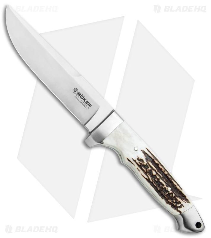 Boker Vollintegral XL 2.0 Fixed Blade Knife Stag Horn (5.8" Satin)  125638