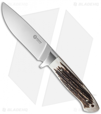 Boker Arbolito Hunter Fixed Blade Knife Stag (4.75" Satin) 02BA351H