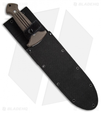 Boker Smatchet 2.1 Fixed Blade Knife OD Green Micarta (4.75" Stonewash) 122578
