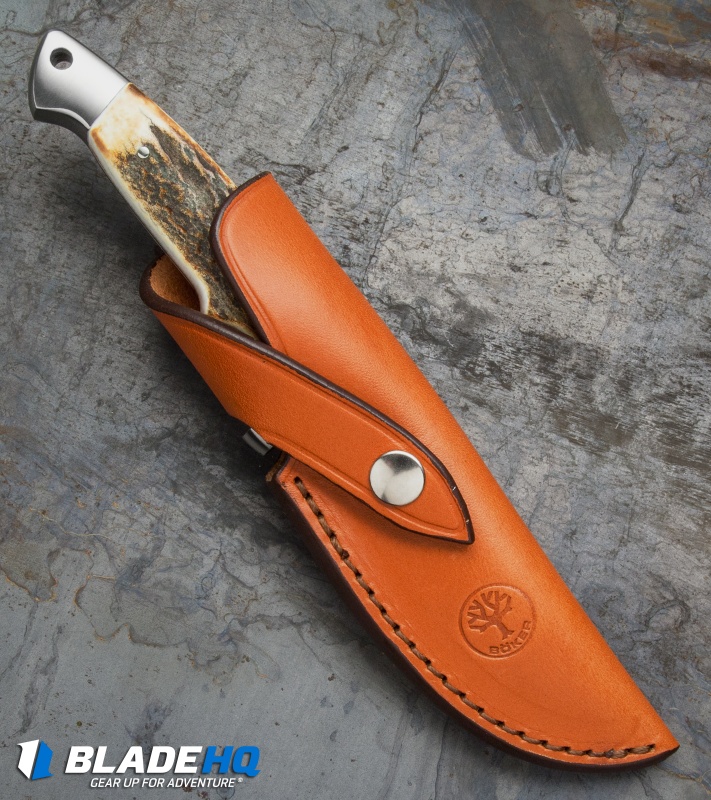 Boker Vollintegral 2.0 Fixed Blade Knife Stag Horn (4.625" Satin)  121586