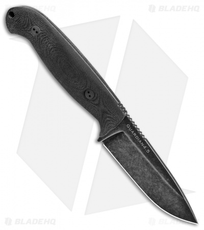 Bradford Knives Guardian4.5 Fixed Blade 3D Black Micarta (4" Sabre Nimbus)