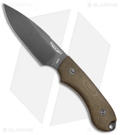 Bradford Knives Guardian4 Knife 3D OD Green Micarta (Sabre/M390/Black DLC)