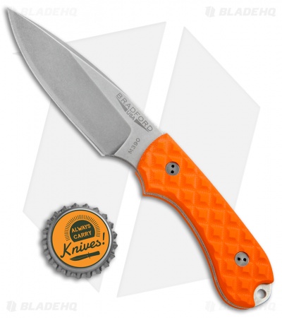 Bradford Knives Guardian3 Fixed Blade Orange G-10 (3.5" False Edge/M390/SW)