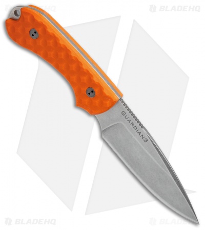 Bradford Knives Guardian3 Fixed Blade Orange G-10 (3.5" False Edge/M390/SW)