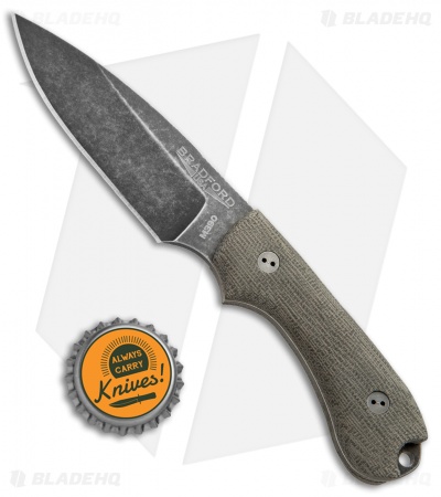 Bradford Knives Guardian3 Fixed Blade 3D OD Grn Micarta (3.5" Sabre/M390/Nimbus)