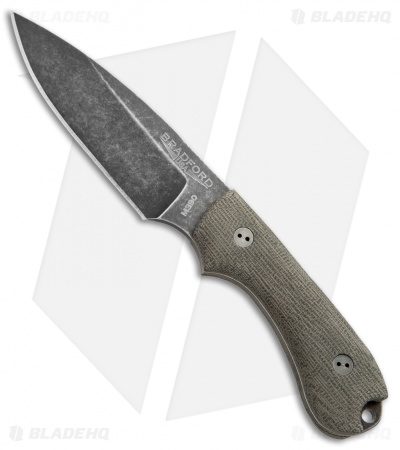 Bradford Knives Guardian3 Fixed Blade 3D OD Grn Micarta (3.5" Sabre/M390/Nimbus)