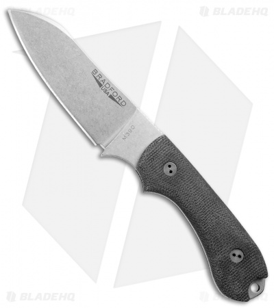 Bradford Knives Guardian3 Fixed Blade 3D Black Micarta (Sheepsfoot/M390/SW)