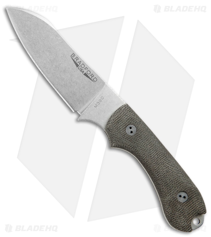 Bradford Knives Guardian3 Fixed Blade 3D OD Green Micarta