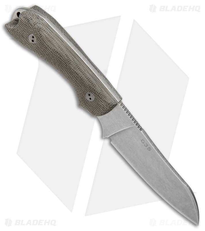 Bradford Knives Guardian3 Fixed Blade 3D OD Green Micarta