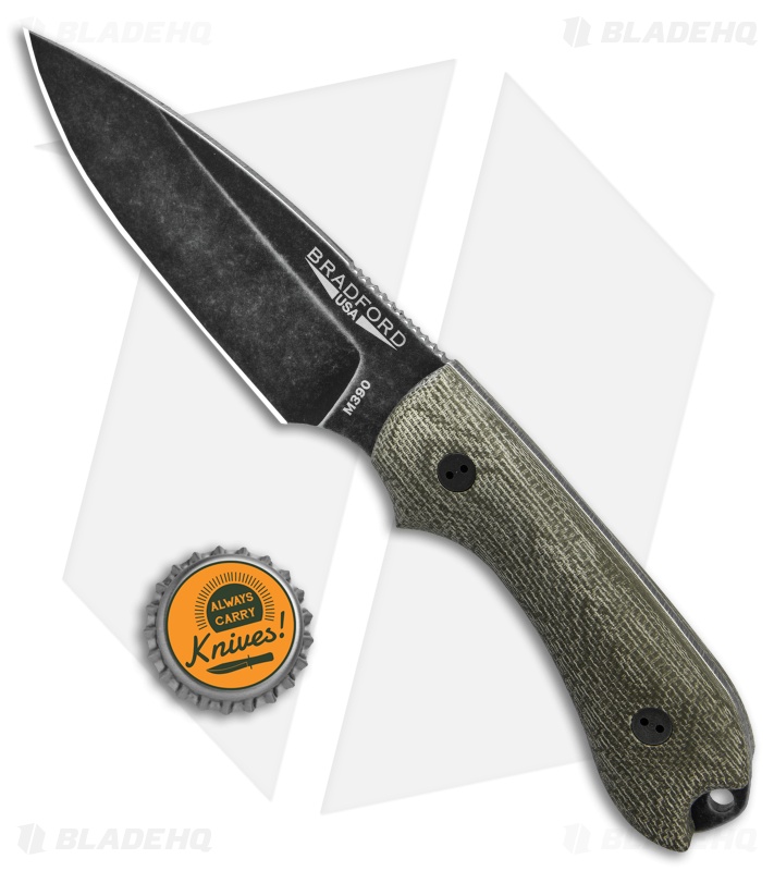 Bradford Knives Guardian3 Fixed Blade 3D OD Green Micarta (Sabre