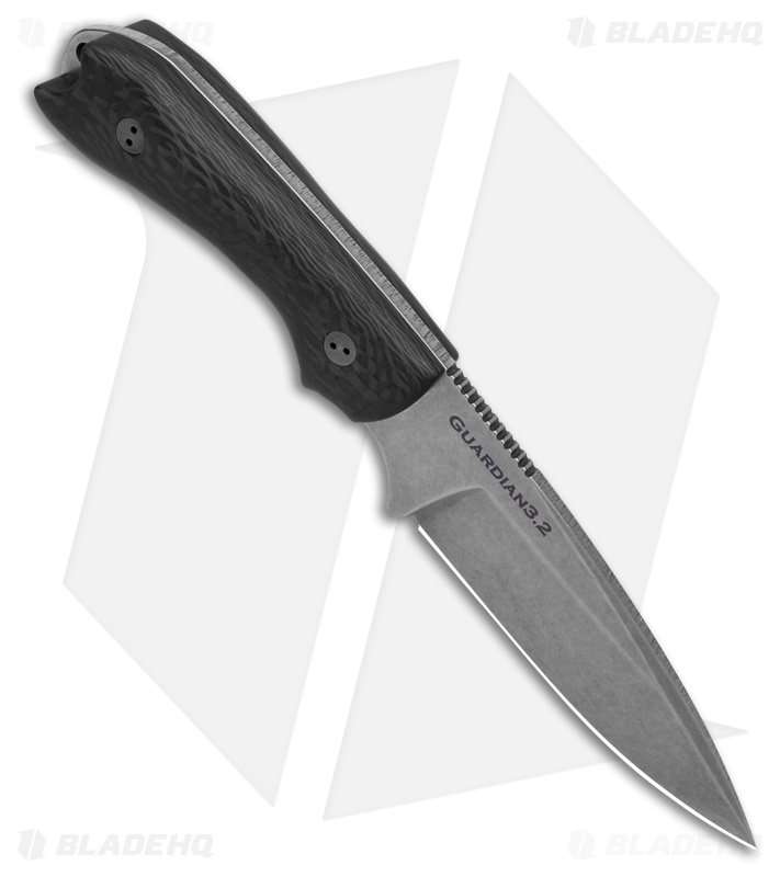 Bradford Knives Guardian 3.2  Fixed Blade Knife 3D Carbon Fiber  (3.5" SW)