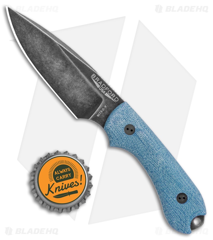 Bradford Knives Guardian3 Fixed Blade 3D Blue TeroTuf (Nitro-V/False/Nimbus)