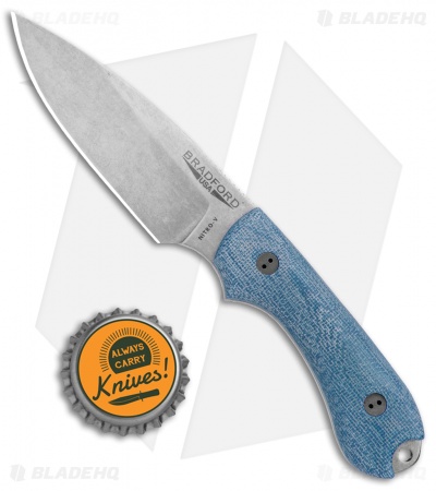 Bradford Knives Guardian3 Fixed Blade 3D Blue TeroTuf (Nitro-V