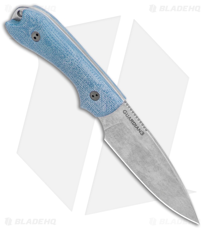 Bradford Knives Guardian3 Fixed Blade 3D Blue TeroTuf (Nitro-V