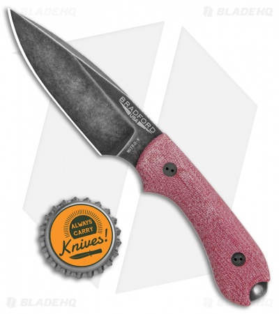 Bradford Knives Guardian3 Fixed Blade 3D Maroon TeroTuf (Nitro-V/False/Nimbus)