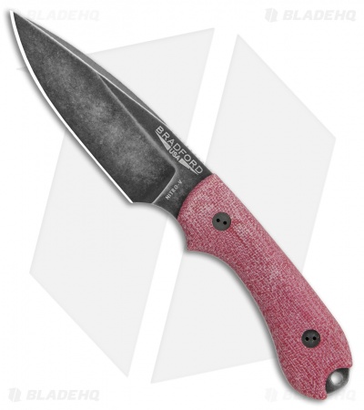 Bradford Knives Guardian3 Fixed Blade 3D Maroon TeroTuf (Nitro-V/False/Nimbus)