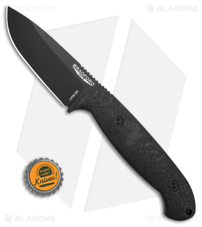 Bradford Knives Guardian4.5 Fixed Blade Knife 3D CF (4" Black)  