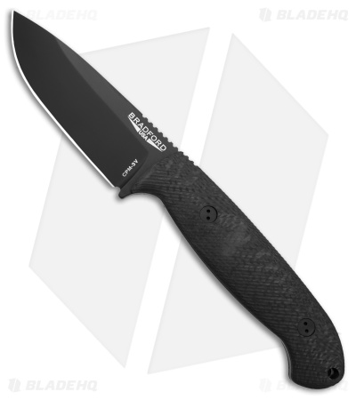 Bradford Knives Guardian4.5 Fixed Blade Knife 3D CF (4" Black)  