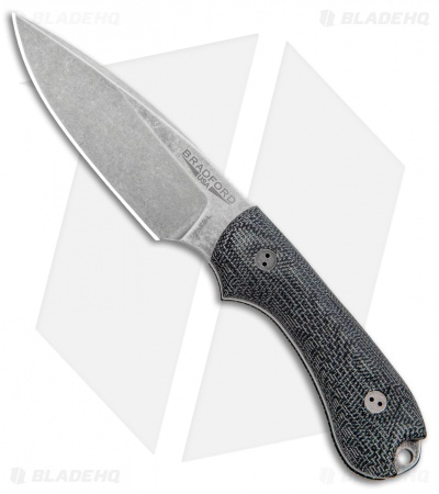 Bradford Knives Guardian3 Knife 3D Black Micarta (3.5" False Edge/AEB-L/SW)