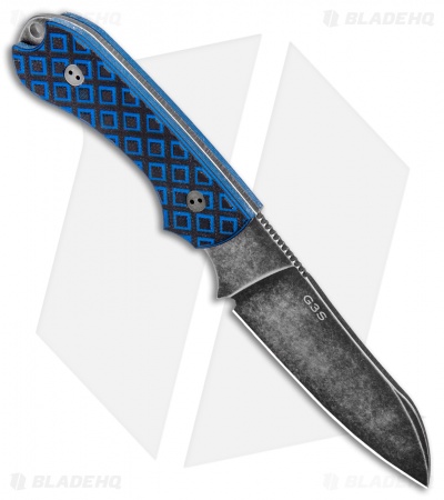 Bradford Knives Guardian3 Fixed Blade Black/Blue G-10 (Sheepsfoot/M390/Black SW)
