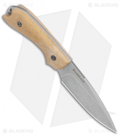 Bradford Knives Guardian3 Fixed Blade 3D Nat. Micarta (3.5" False Edge/M390/SW)