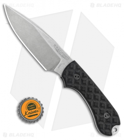 Bradford Knives Guardian3 Fixed Blade Black G-10 (3.5" False Edge AEB-L SW)