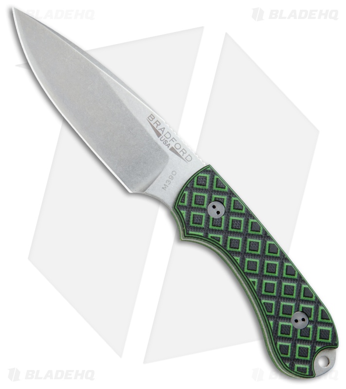 Bradford Knives Guardian3 Fixed Blade Green/Black (3.5" False Edge