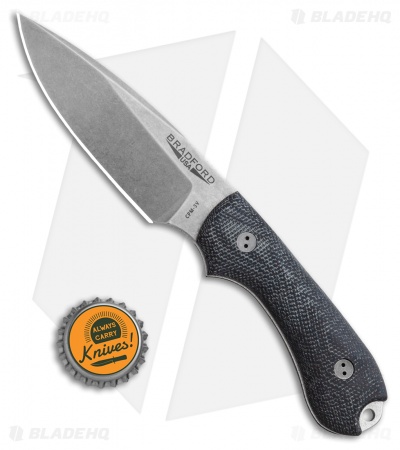 Bradford Knives Guardian3 Knife 3D Black Micarta (3.5" False Edge/3V/SW)