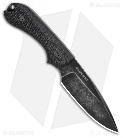 Bradford Knives Guardian3 Fixed Blade Knife Black Micarta (False Edge/3V/Nimbus)