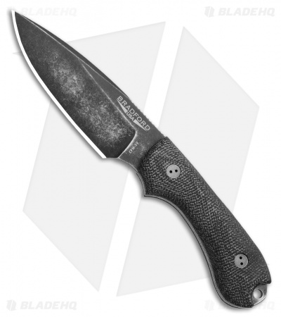 Bradford Knives Guardian3 Fixed Blade Knife Black Micarta (False Edge/3V/Nimbus)