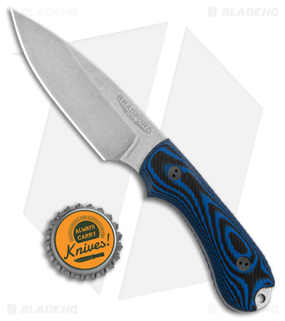 Bradford Knives Guardian3 Fixed Blade Knife Blue Black G-10 (3.5" SW MagnaCut)