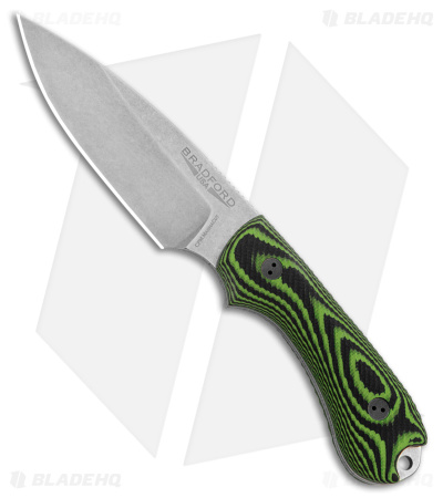 Bradford Knives Guardian3 Knife Toxic Green Black G-10 (3.5" SW MagnaCut)