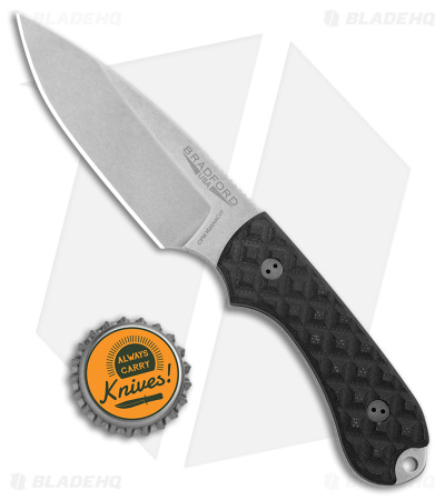 Bradford Knives Guardian3 Fixed Blade Knife Black G-10  (3.5" SW MagnaCut)