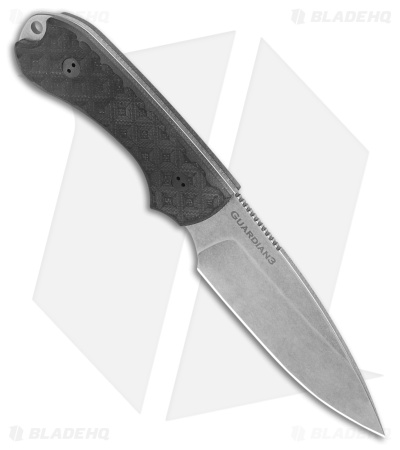 Bradford Knives Guardian3 Fixed Blade Knife Black G-10  (3.5" SW MagnaCut)