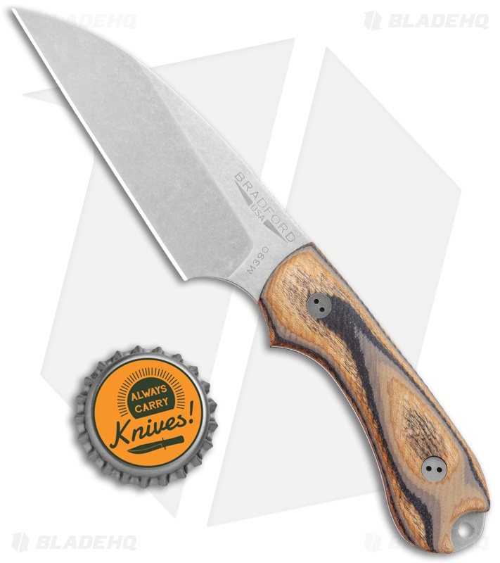 Bradford Knives Guardian3 Wharncliffe Knife 3D G-Wood G-10 (3.625" Stonewash)
