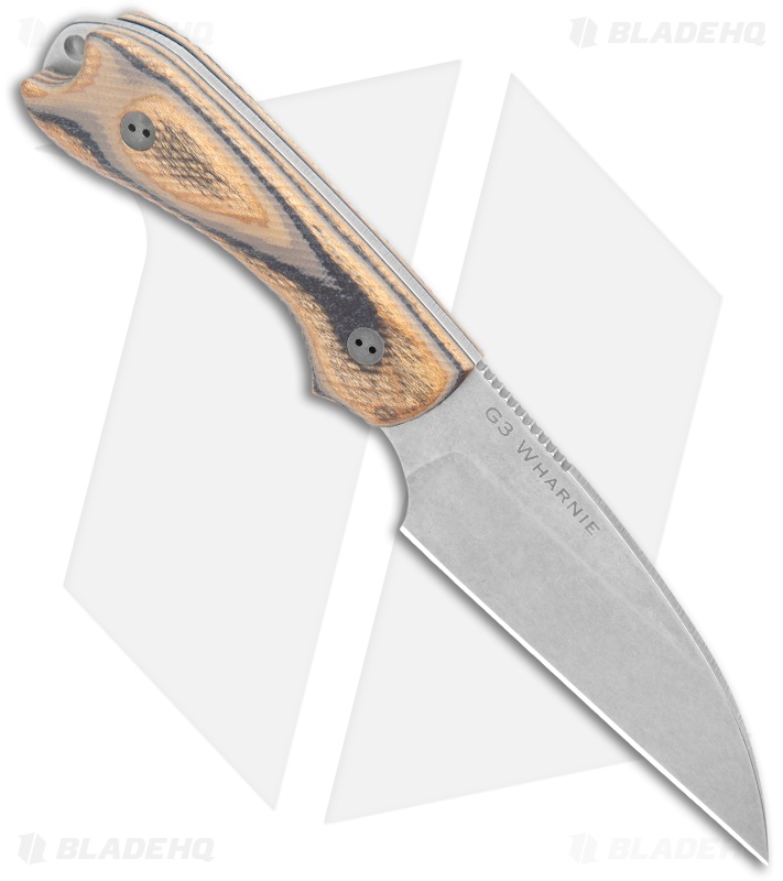 Bradford Knives Guardian3 Wharncliffe Knife 3D G-Wood G-10 (3.625" Stonewash)