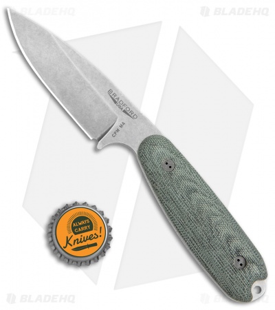 Bradford Knives Guardian3.5 Fixed Blade 3D Black (3.75" Stonewash Black)