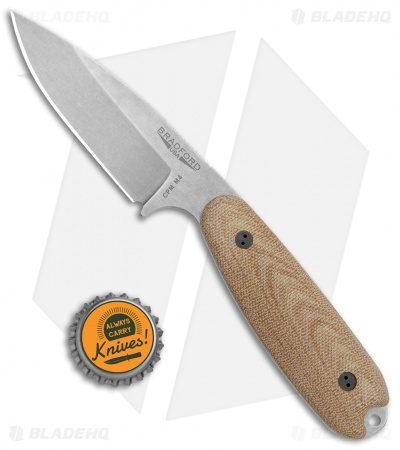Bradford Knives Guardian3.5 Fixed Blade 3D Natural (3.75" Stonewash M4)