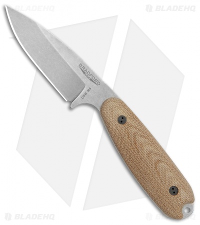 Bradford Knives Guardian3.5 Fixed Blade 3D Natural (3.75" Stonewash M4)