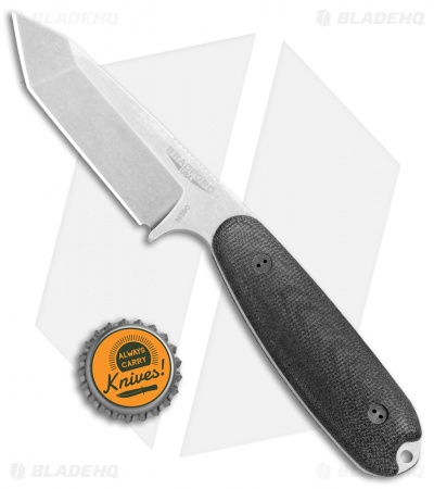 Bradford Knives Guardian3.5T Tanto Fixed Blade 3D Black Micarta (Stonewash) 