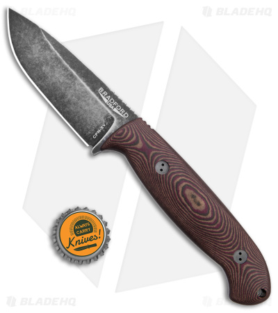 Bradford Knives Guardian4.5 Fixed Blade Knife 3D Red Richlite (4" Nimbus)