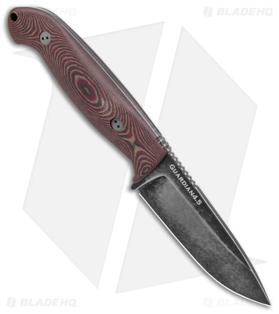 Bradford Knives Guardian4.5 Fixed Blade Knife 3D Red Richlite (4" Nimbus)