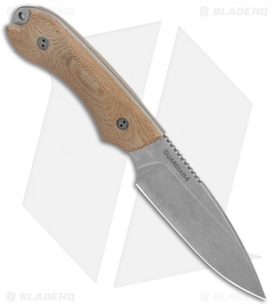 Bradford Knives Guardian4 Knife 3D OD Natural Micarta (Sabre/M390/Stonewash)