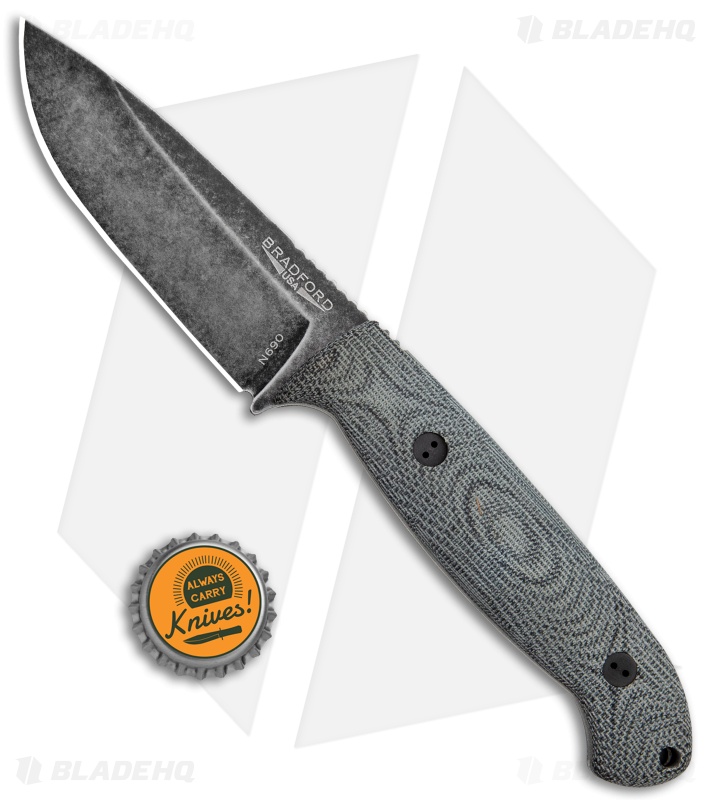 Bradford Knives Guardian 4.5 Fixed Blade 3D Black Micarta (4