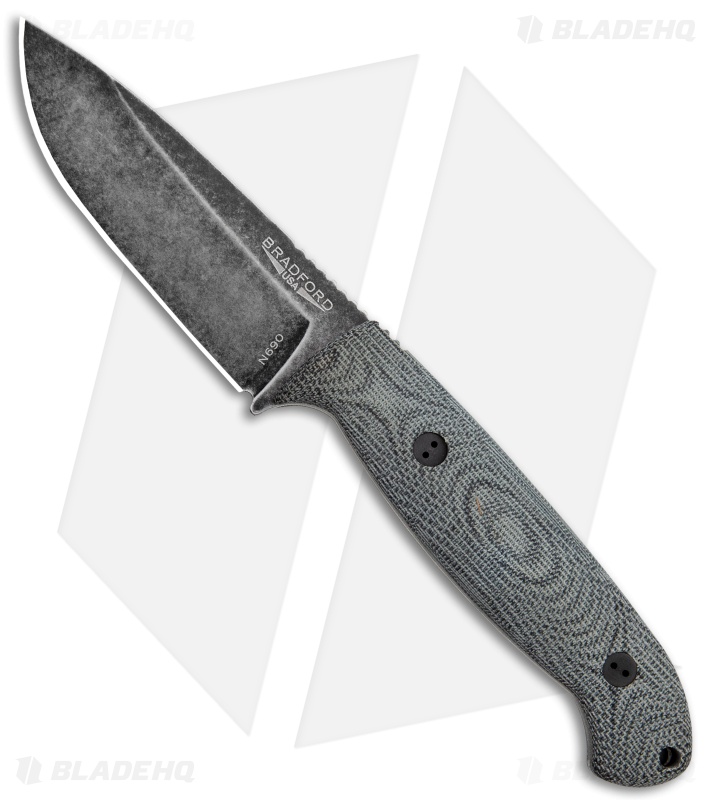 Bradford Knives Guardian 4.5 Fixed Blade 3D Black Micarta (4