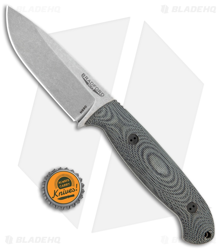 Bradford Knives Guardian 4.5 Fixed Blade 3D Black Micarta (4
