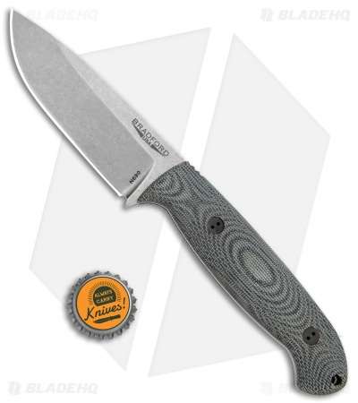 Bradford Knives Guardian 4.5 Fixed Blade 3D Black Micarta (4" Sabre SW )