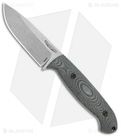 Bradford Knives Guardian 4.5 Fixed Blade 3D Black Micarta (4" Sabre SW )