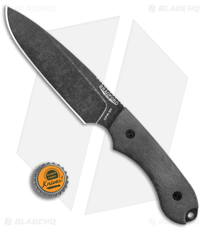 Bradford Knives Guardian5 Knife | 3D Black Micarta | Sabre Nimbus